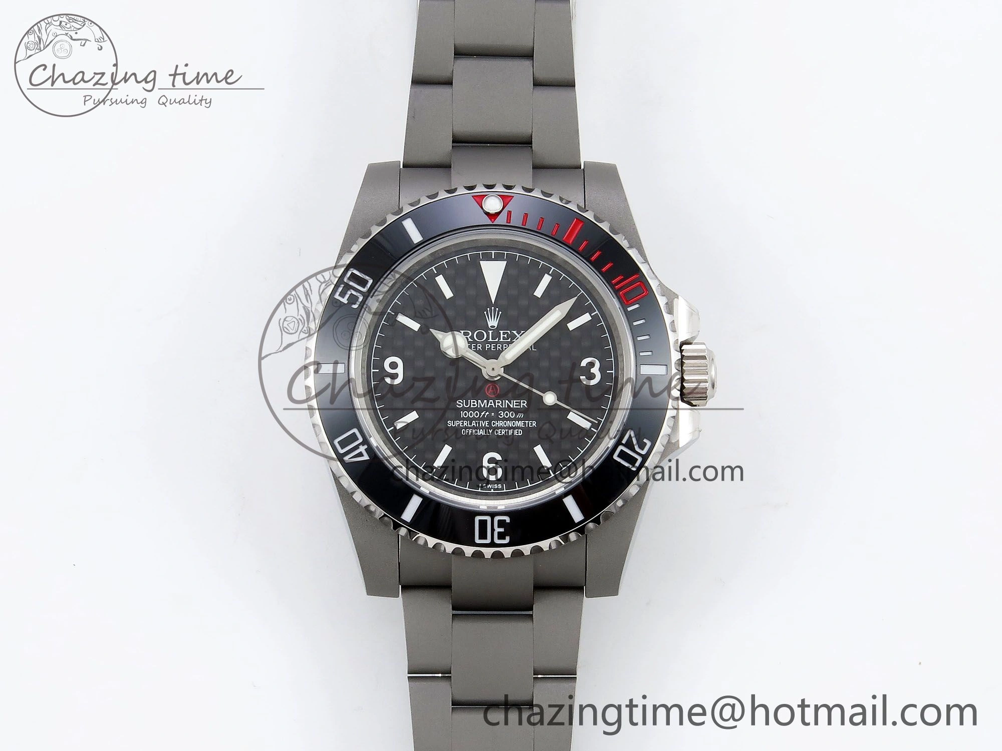 Sporty Submariner Sandblasted JDF Best Edition Black Ceramic Bezel Carbon Dial Dial on SS Bracelet SA 1407