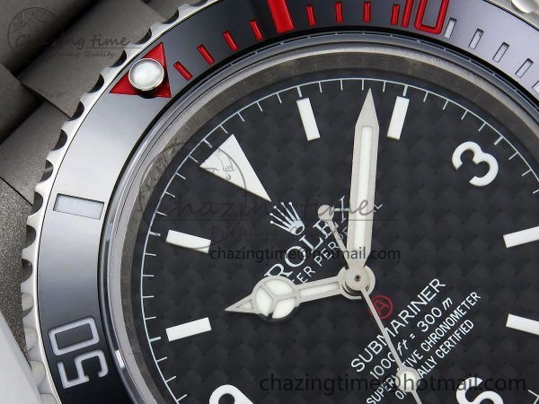 Sporty Submariner Sandblasted JDF Best Edition Black Ceramic Bezel Carbon Dial Dial on SS Bracelet SA 1407