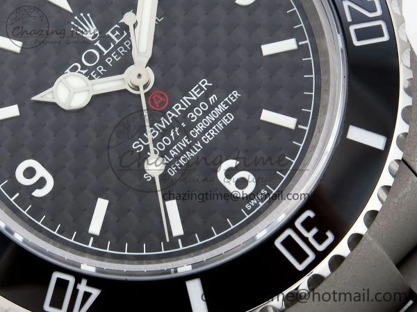 Sporty Submariner Sandblasted JDF Best Edition Black Ceramic Bezel Carbon Dial Dial on SS Bracelet SA 1407