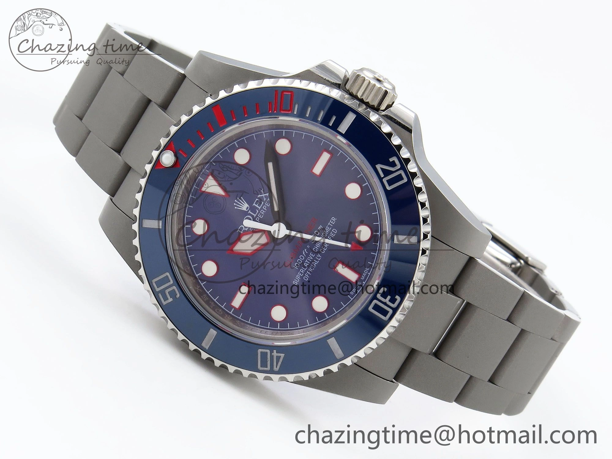 Popular Submariner Sandblasted JDF Best Edition Blue Ceramic Bezel Blue Dial Dial on SS Bracelet SA 1410