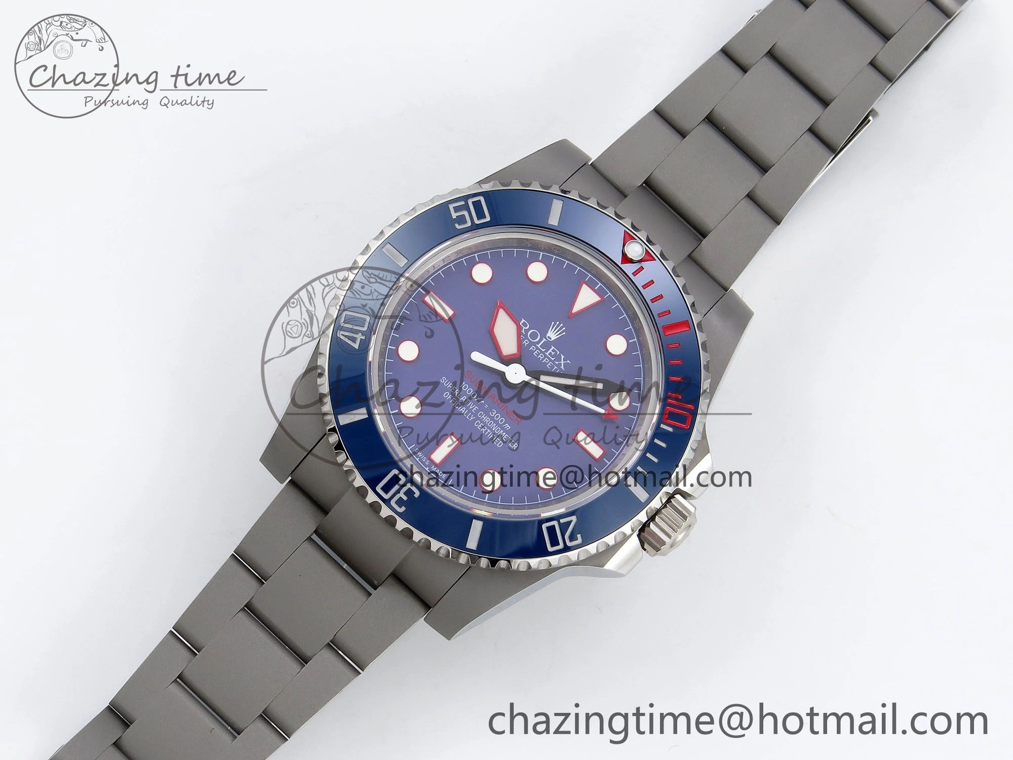 Popular Submariner Sandblasted JDF Best Edition Blue Ceramic Bezel Blue Dial Dial on SS Bracelet SA 1410