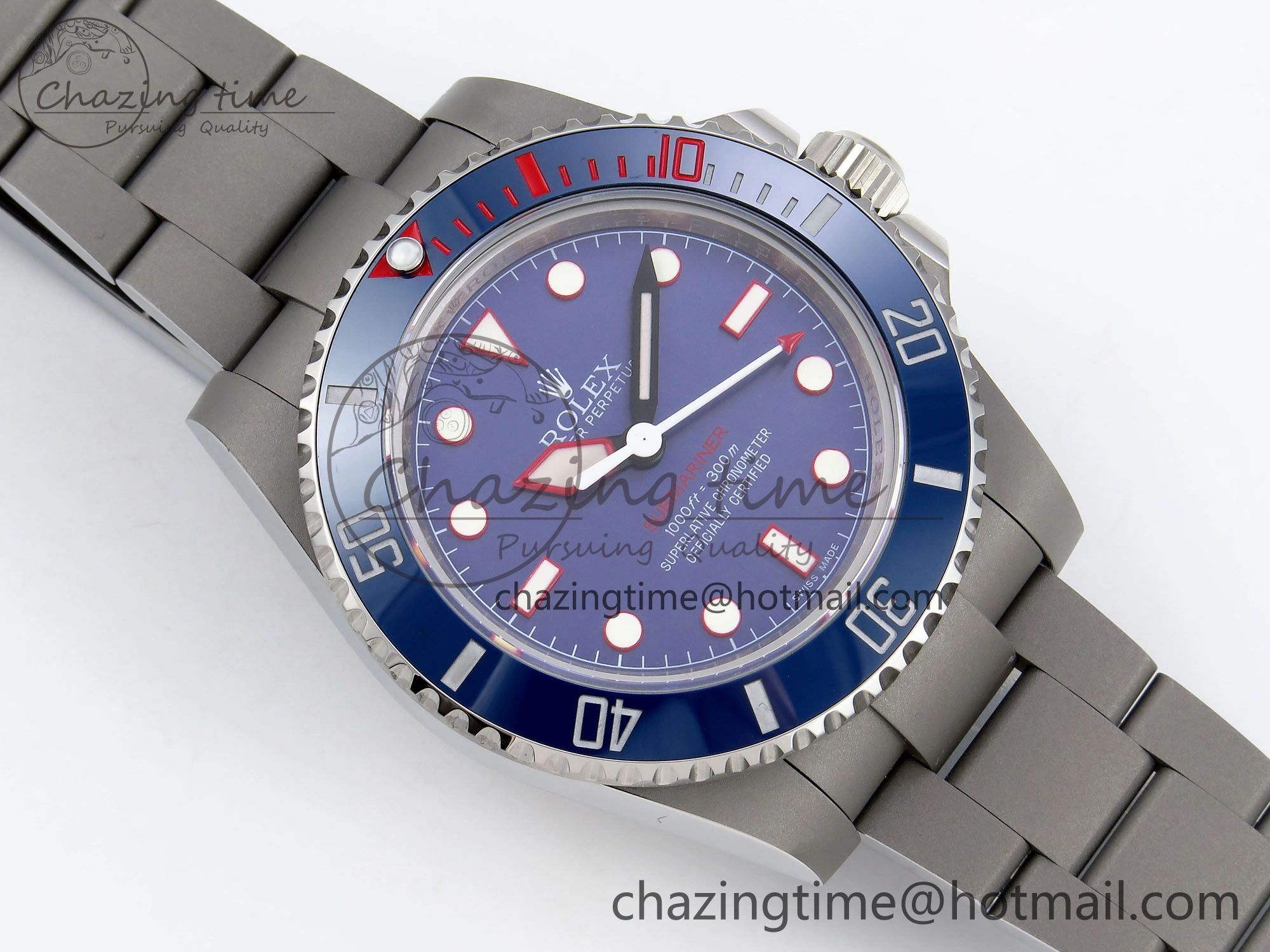 Popular Submariner Sandblasted JDF Best Edition Blue Ceramic Bezel Blue Dial Dial on SS Bracelet SA 1410