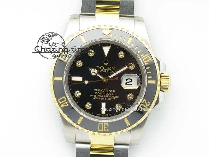 ZeroBulk Submariner TT Black Diamond Dial BP Maker Best Edition Swiss ETA 3937