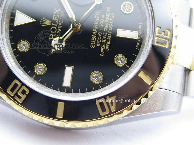 ZeroBulk Submariner TT Black Diamond Dial BP Maker Best Edition Swiss ETA 3937