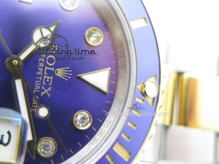 TechFriendly Submariner TT Blue Dial Diamond BP Maker Best Edition Swiss ETA 3932