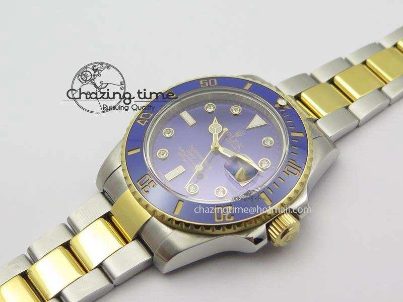 TechFriendly Submariner TT Blue Dial Diamond BP Maker Best Edition Swiss ETA 3932