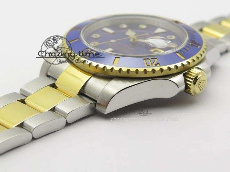 TechFriendly Submariner TT Blue Dial Diamond BP Maker Best Edition Swiss ETA 3932