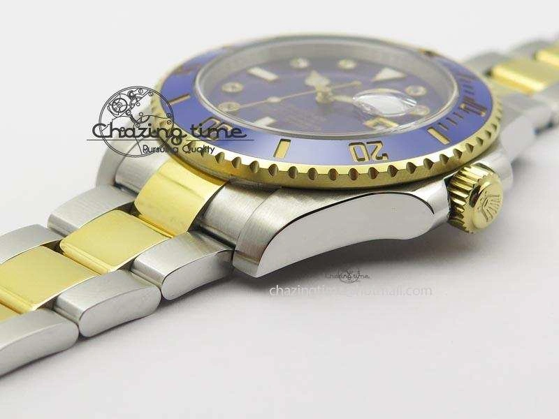 TechFriendly Submariner TT Blue Dial Diamond BP Maker Best Edition Swiss ETA 3932