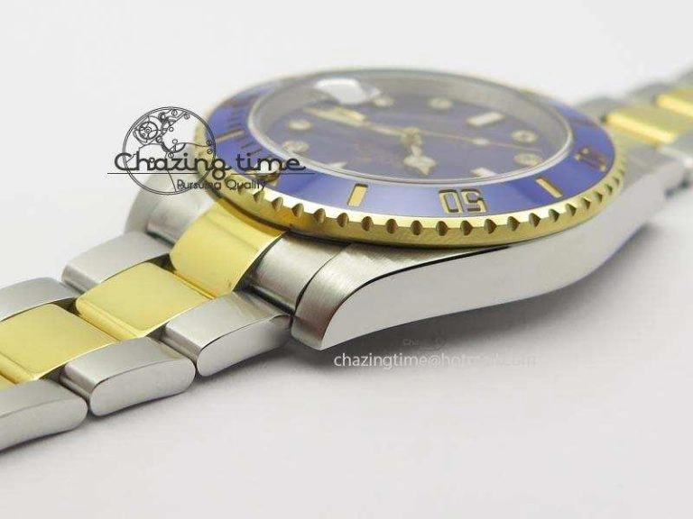 TechFriendly Submariner TT Blue Dial Diamond BP Maker Best Edition Swiss ETA 3932