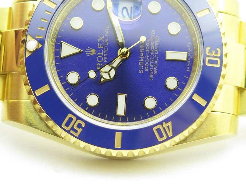 Submariner TW Best Edition 116618LB Blue Full YG Wrapped A Snug 3564