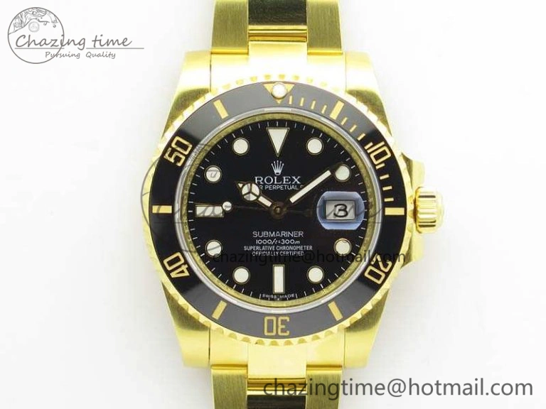 Submariner TW Best Edition 116618LN Black Full YG Wrapped A SunProtective 3565