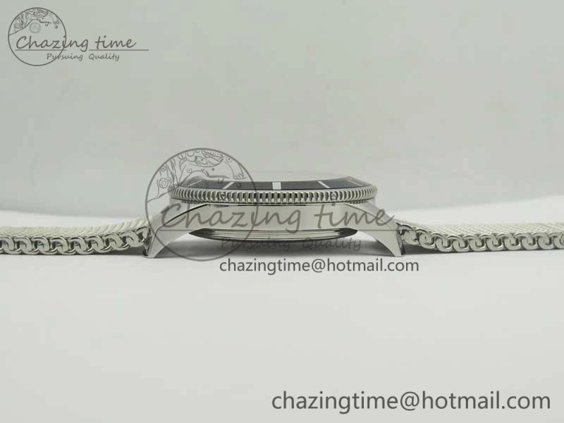 Super Ocean Heritage 46mm SS Black Bezel Black Dial on SS Mesh Bracelet A SmoothTexture 5618