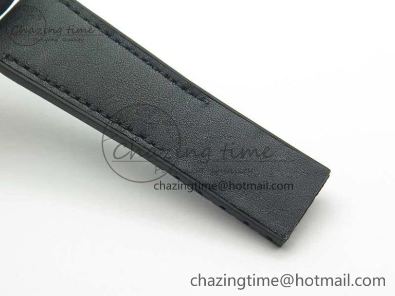 Super Ocean Heritage Black Ceramic Bezel SS Black Dial On Black Gummy Strap A ZeroBulk 5688