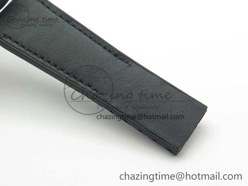 Super Ocean Heritage Black Ceramic Bezel SS Black Dial On Black Gummy Strap A ZeroBulk 5688