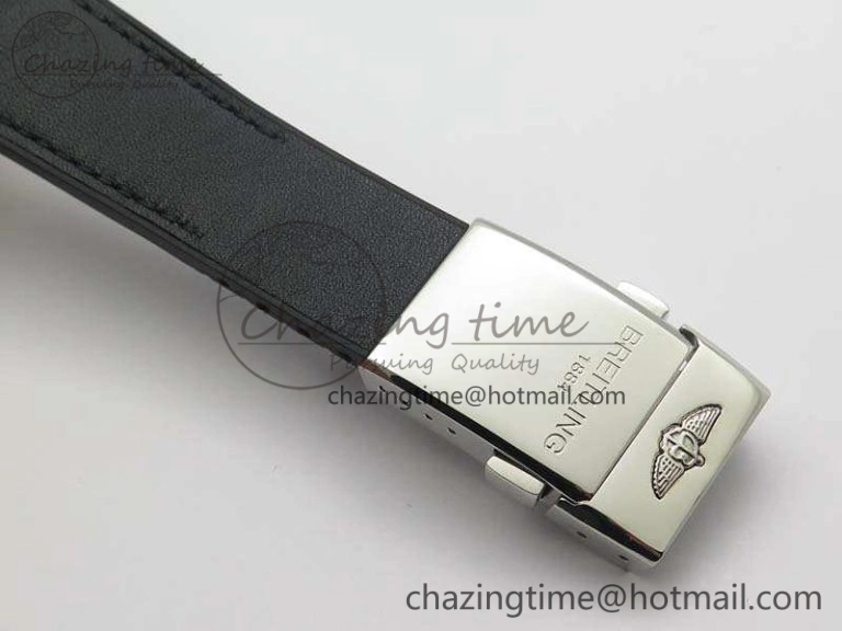 Super Ocean Heritage Black Ceramic Bezel SS Black Dial On Black Gummy Strap A ZeroBulk 5688
