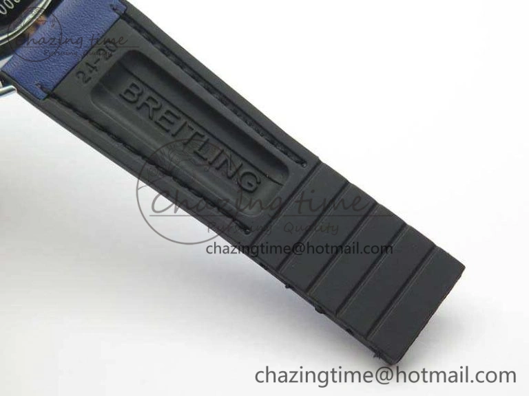 UrbanStyle Super Ocean Heritage Blue Ceramic Bezel SS Blue Dial On Blue Gummy Strap A 5690