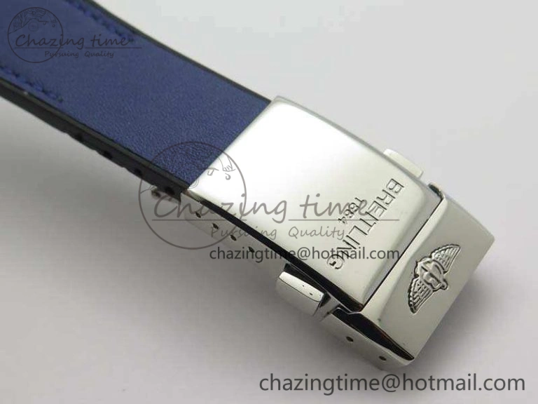 UrbanStyle Super Ocean Heritage Blue Ceramic Bezel SS Blue Dial On Blue Gummy Strap A 5690