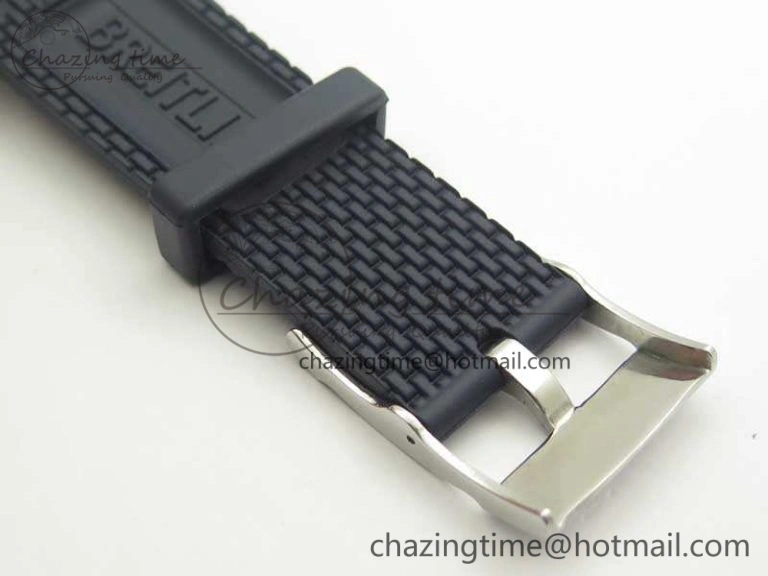 Super Ocean Heritage Blue Ceramic Bezel SS Blue Dial On Rubber Strap A TimelessDesign 5643