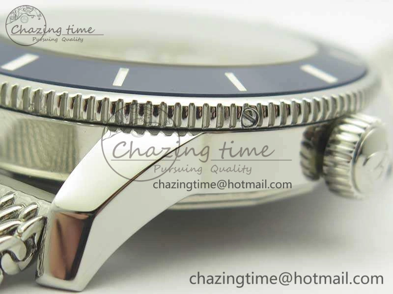 Super Ocean Heritage Blue Ceramic Bezel SS White Dial On SS Bracelet A Effortless 5651