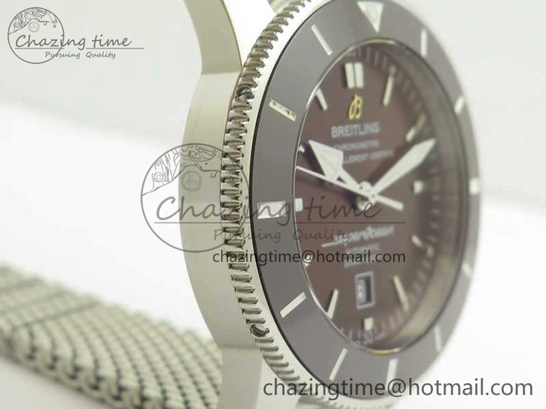 SoftTouch Super Ocean Heritage Brown Ceramic Bezel SS Brown Dial On SS Bracelet A 5648
