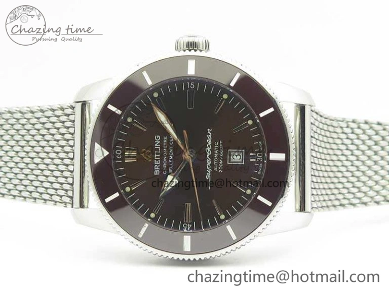 SoftTouch Super Ocean Heritage Brown Ceramic Bezel SS Brown Dial On SS Bracelet A 5648