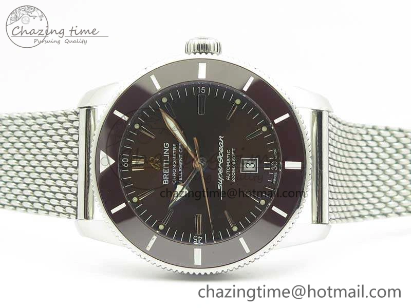 SoftTouch Super Ocean Heritage Brown Ceramic Bezel SS Brown Dial On SS Bracelet A 5648