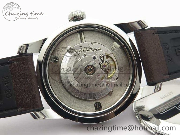 Super Ocean Heritage Brown Ceramic Bezel SS Gray Dial On Brown Gummy Strap A Contemporary 5691