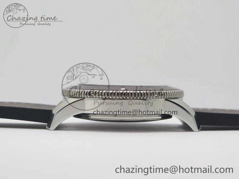 Super Ocean Heritage Brown Ceramic Bezel SS Gray Dial On Brown Gummy Strap A Contemporary 5691