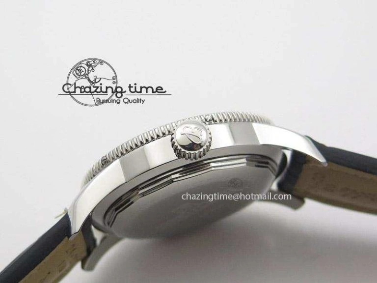 SoftTouch Super Ocean Heritage SS Black Dial On Black Leather Strap A 5801