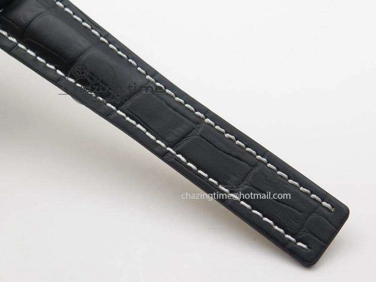 SoftTouch Super Ocean Heritage SS Black Dial On Black Leather Strap A 5801