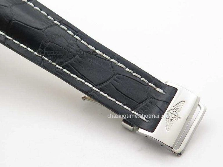 SoftTouch Super Ocean Heritage SS Black Dial On Black Leather Strap A 5801