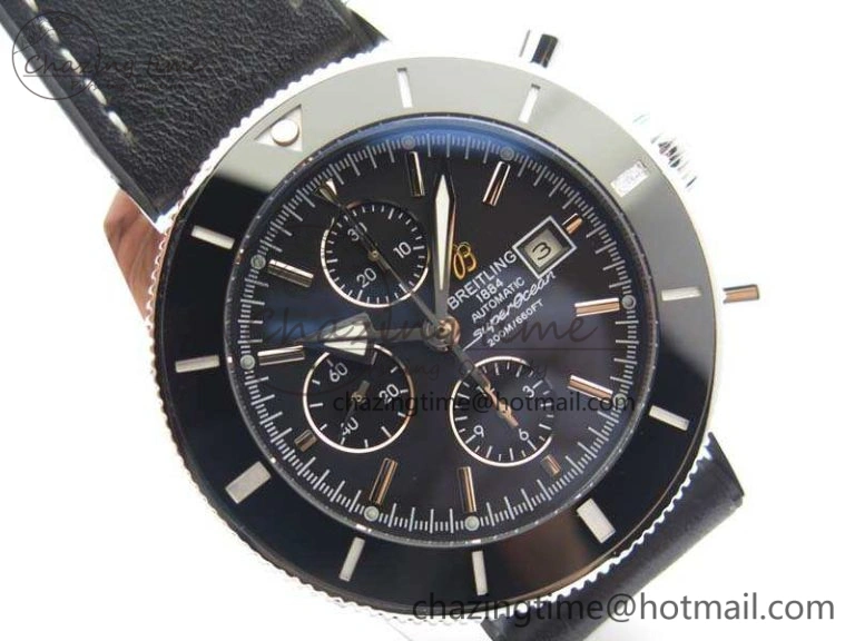 SuperOcean 1884 Heritage SS Black Dial On Leather Strap A EasyMatch 5682