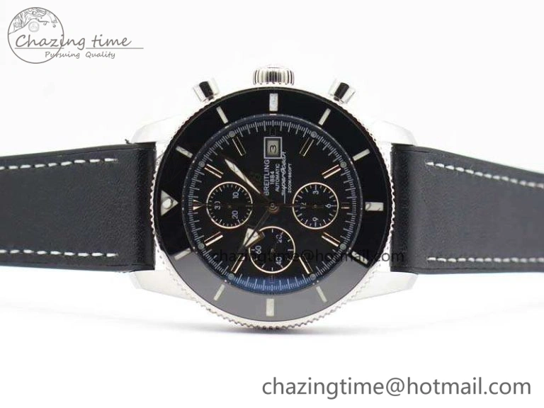 SuperOcean 1884 Heritage SS Black Dial On Leather Strap A EasyMatch 5682
