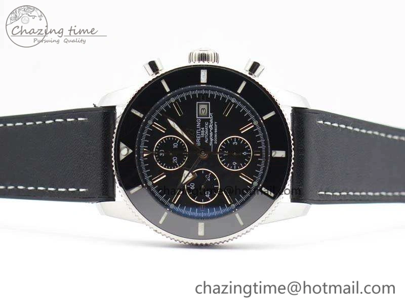 SuperOcean 1884 Heritage SS Black Dial On Leather Strap A EasyMatch 5682