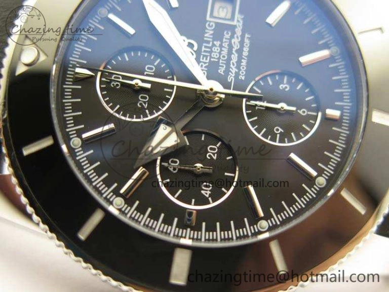 SuperOcean 1884 Heritage SS Black Dial On Leather Strap A EasyMatch 5682