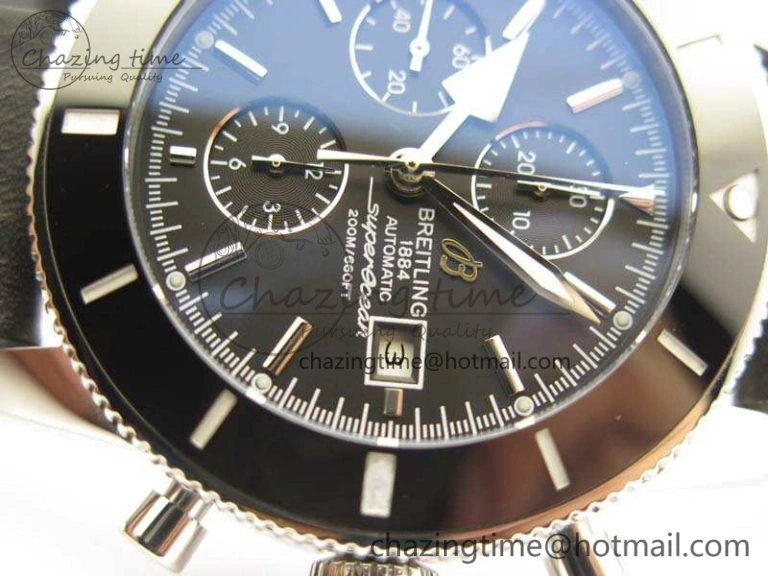 SuperOcean 1884 Heritage SS Black Dial On Leather Strap A EasyMatch 5682
