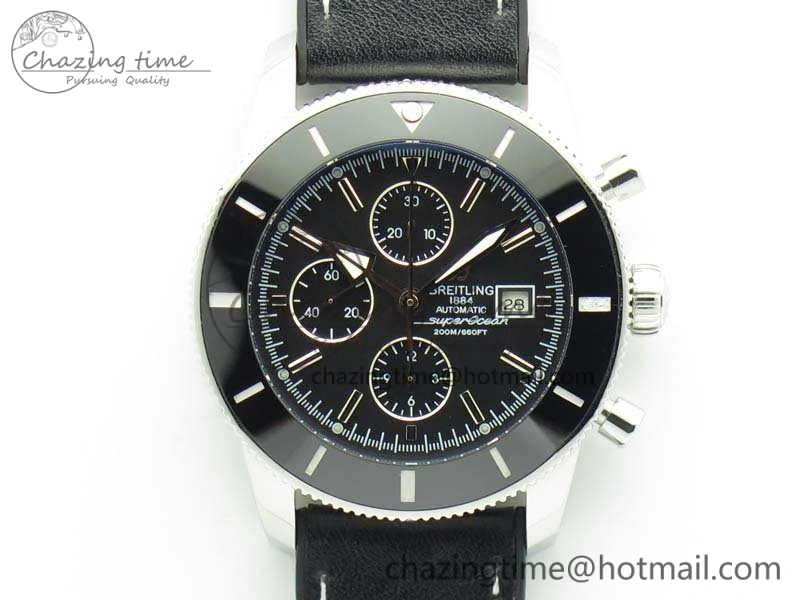 SuperOcean 1884 Heritage SS Black Dial On Leather Strap A EasyMatch 5682
