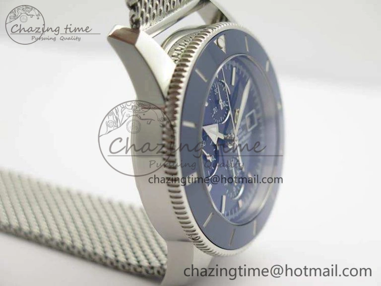 WrinkleFree SuperOcean 1884 Heritage SS Blue Dial On Bracelet A 5684