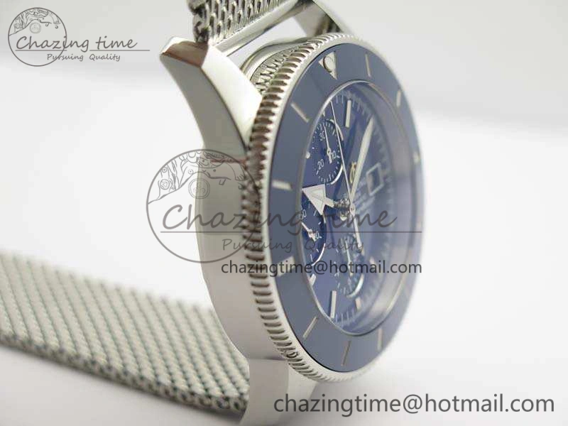 WrinkleFree SuperOcean 1884 Heritage SS Blue Dial On Bracelet A 5684
