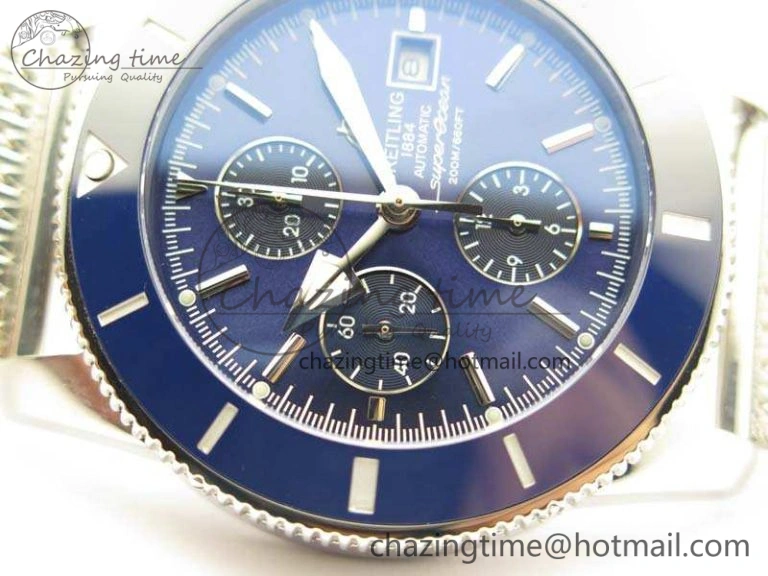 WrinkleFree SuperOcean 1884 Heritage SS Blue Dial On Bracelet A 5684