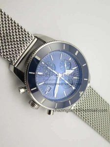 WrinkleFree SuperOcean 1884 Heritage SS Blue Dial On Bracelet A 5684