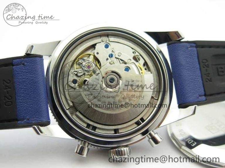 Stretchable SuperOcean 1884 Heritage SS Blue Dial On Leather Strap A 5685