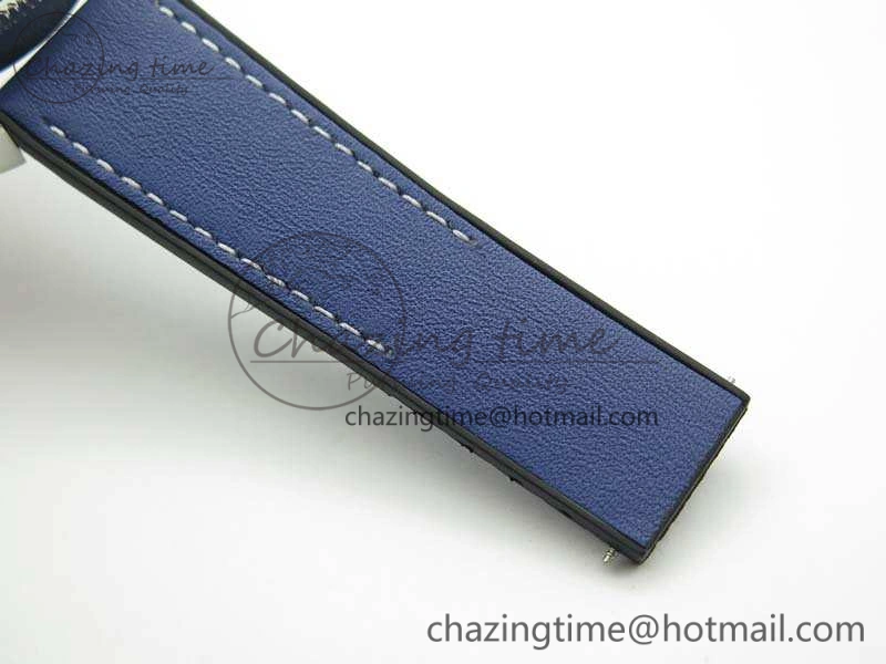 Stretchable SuperOcean 1884 Heritage SS Blue Dial On Leather Strap A 5685