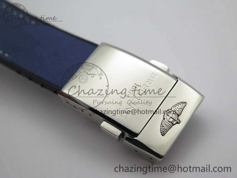 Stretchable SuperOcean 1884 Heritage SS Blue Dial On Leather Strap A 5685