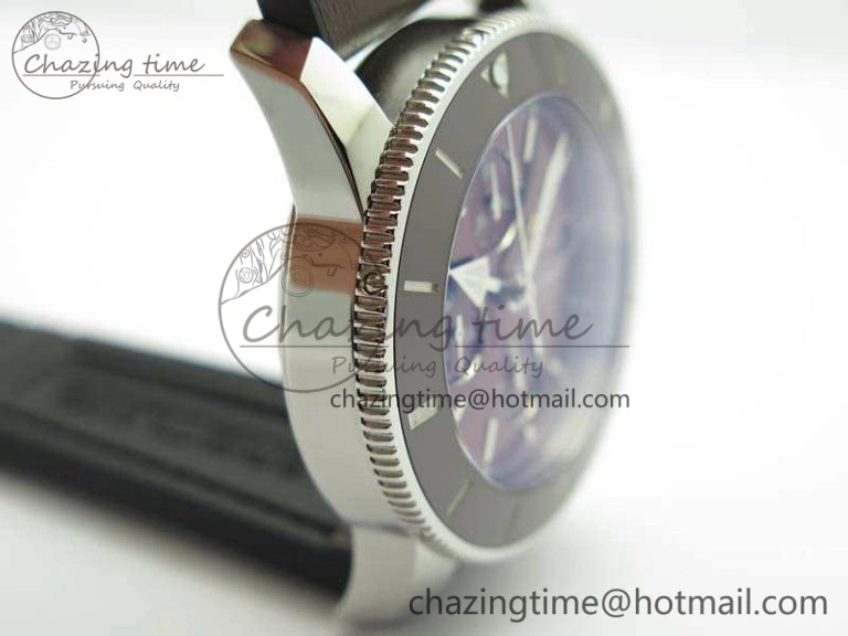 SuperOcean 1884 Heritage SS Brown Dial On Leather Strap A Neat 5686