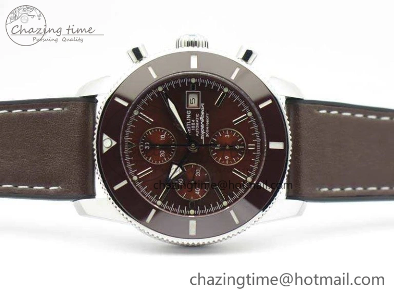 SuperOcean 1884 Heritage SS Brown Dial On Leather Strap A Neat 5686