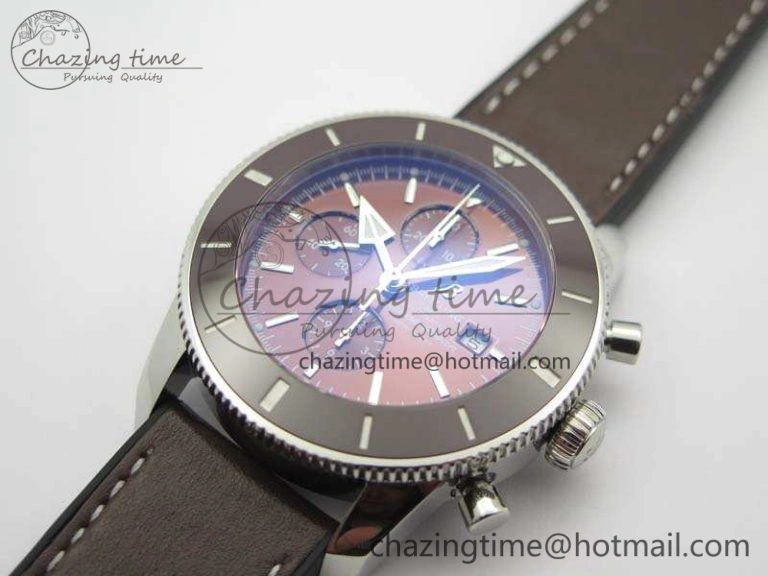 SuperOcean 1884 Heritage SS Brown Dial On Leather Strap A Neat 5686