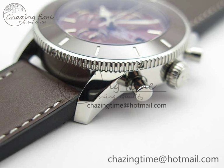SuperOcean 1884 Heritage SS Brown Dial On Leather Strap A Neat 5686