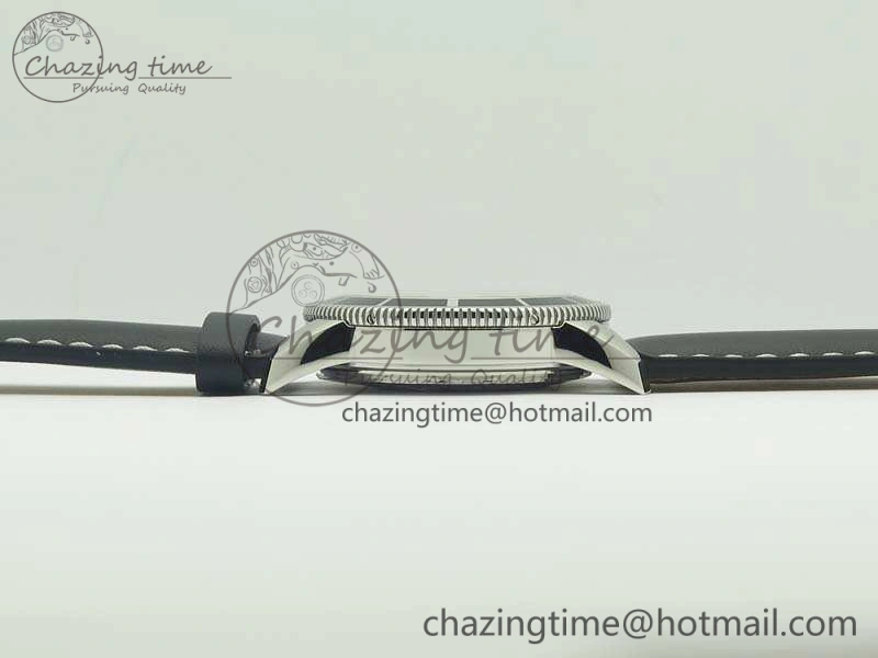 SuperOcean 42mm A17321 SS 1:1 Best Edition Black Dial Green Bezel On Leather Strap ETA Tailored 5660