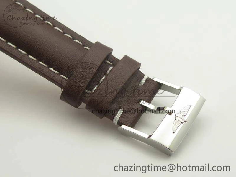 SuperOcean 42mm A17321 SS 1:1 Best Edition Black Dial On Leather Strap ETA OnTrend 5664